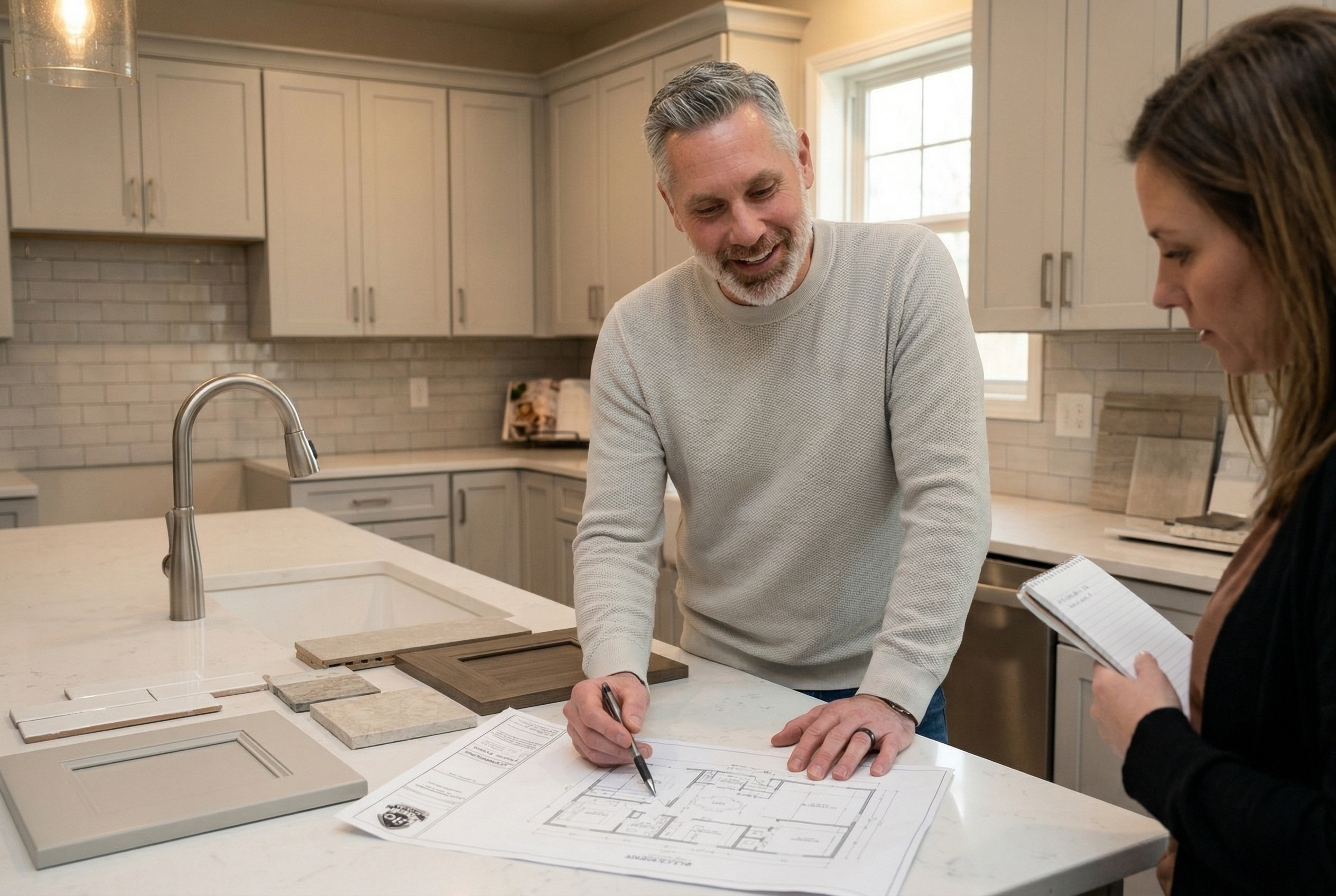 Kitchen design consultation at JEM Designs Cincinnati and Dayton Ohio showroom
